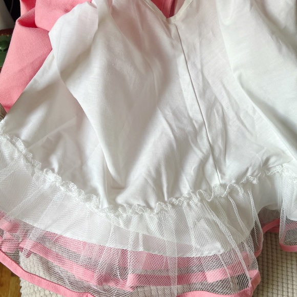 Rare Editions Toddler Light Coral Short Puff Sleeve Dress Sz 24 Mo - Picture 5 of 6